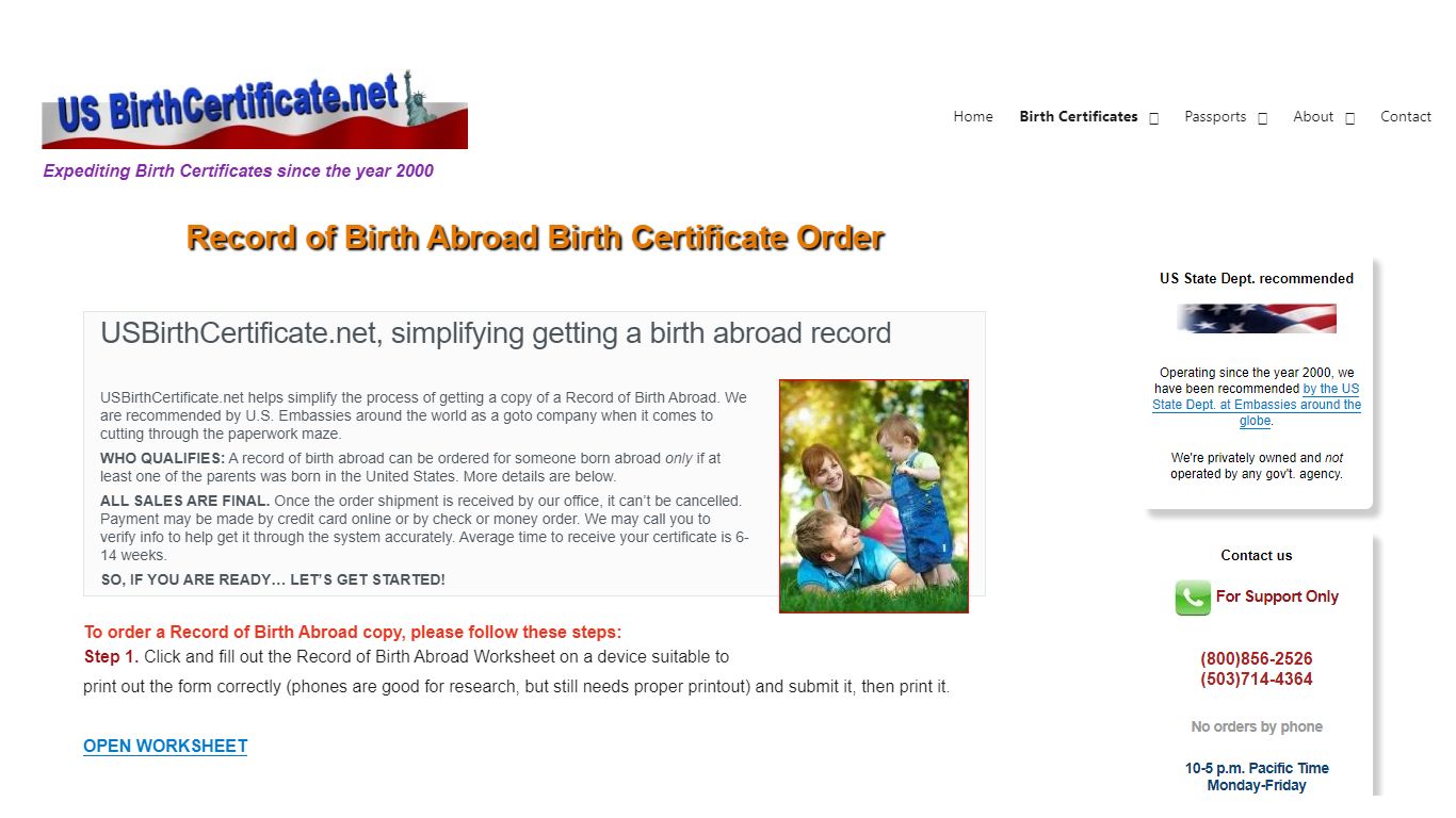 Birth Certificate Born Abroad - US Birth Certificate.NET